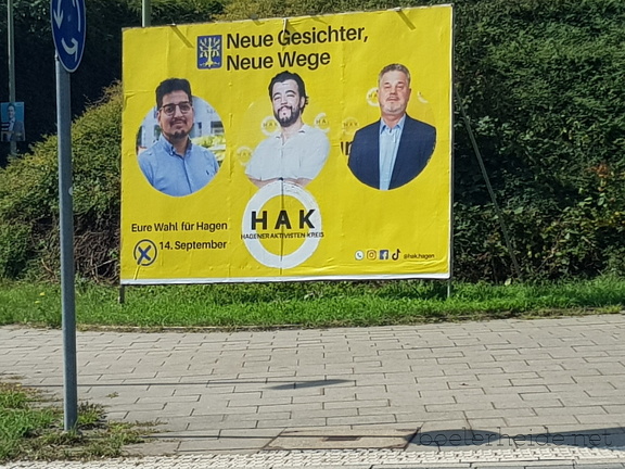 Wahlplakat am Boeler Ring